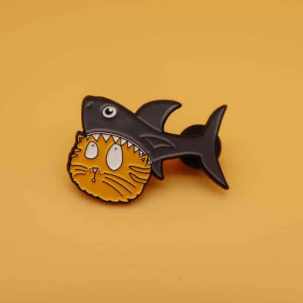 Custom big fish lapel pin